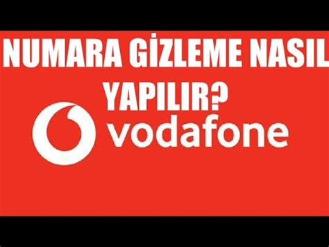 Vodafone numara gizleme